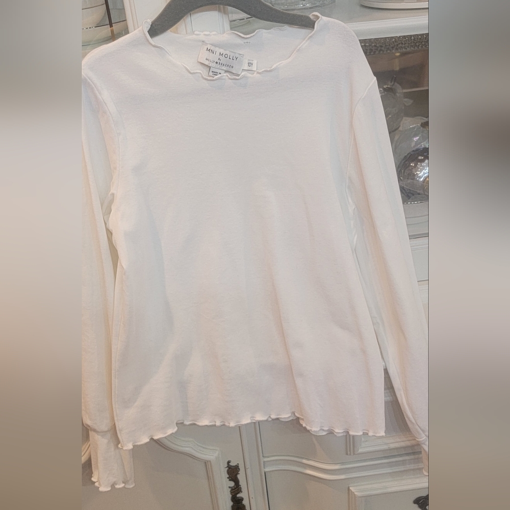 Girls Size 10 White Mock Neck Shirt